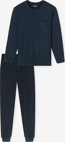 SCHIESSER Pyjama lang 'Comfort Essentials' in Blau: Vorderseite