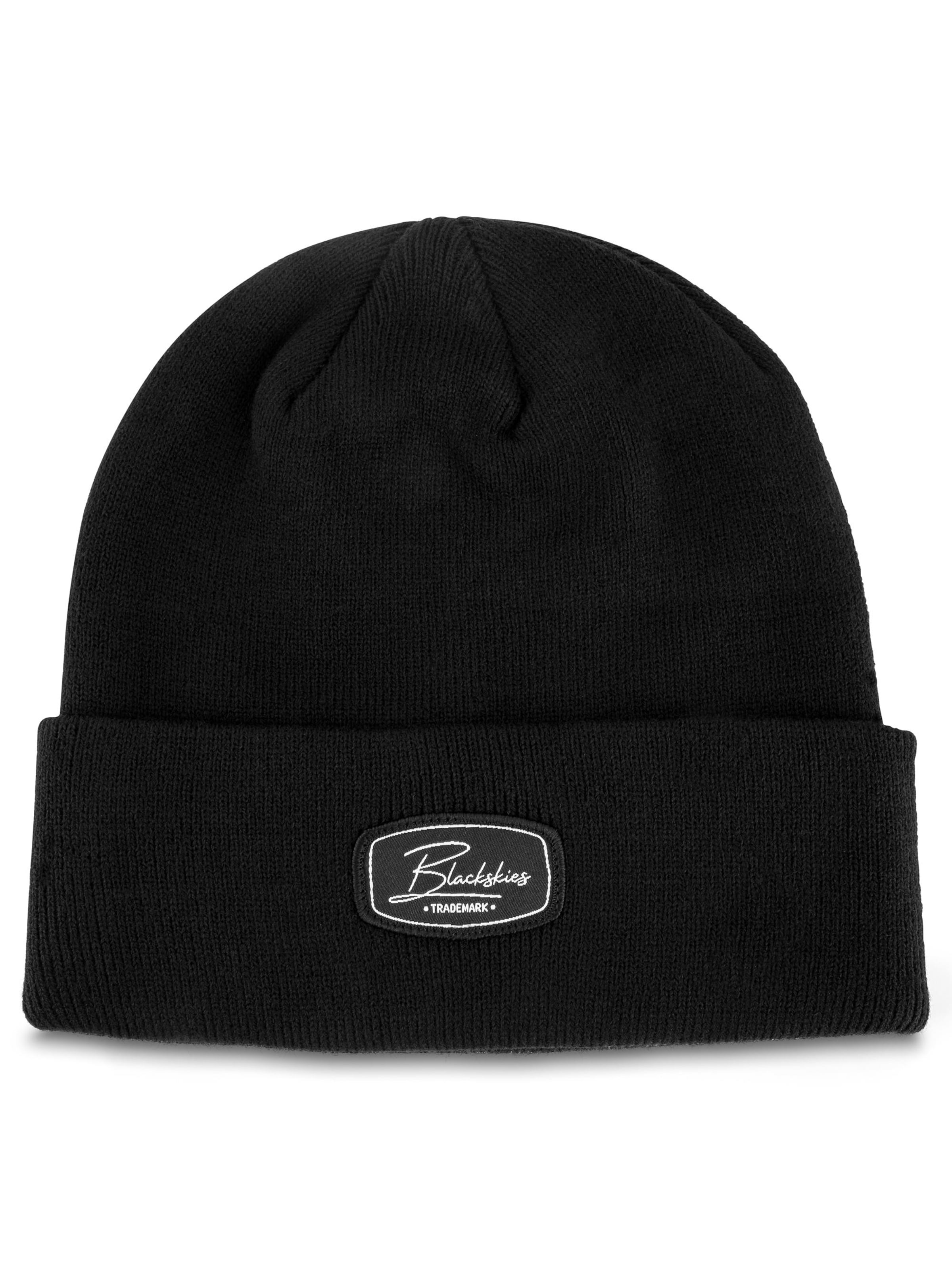 Blackskies Beanie 'Race' in Black: front