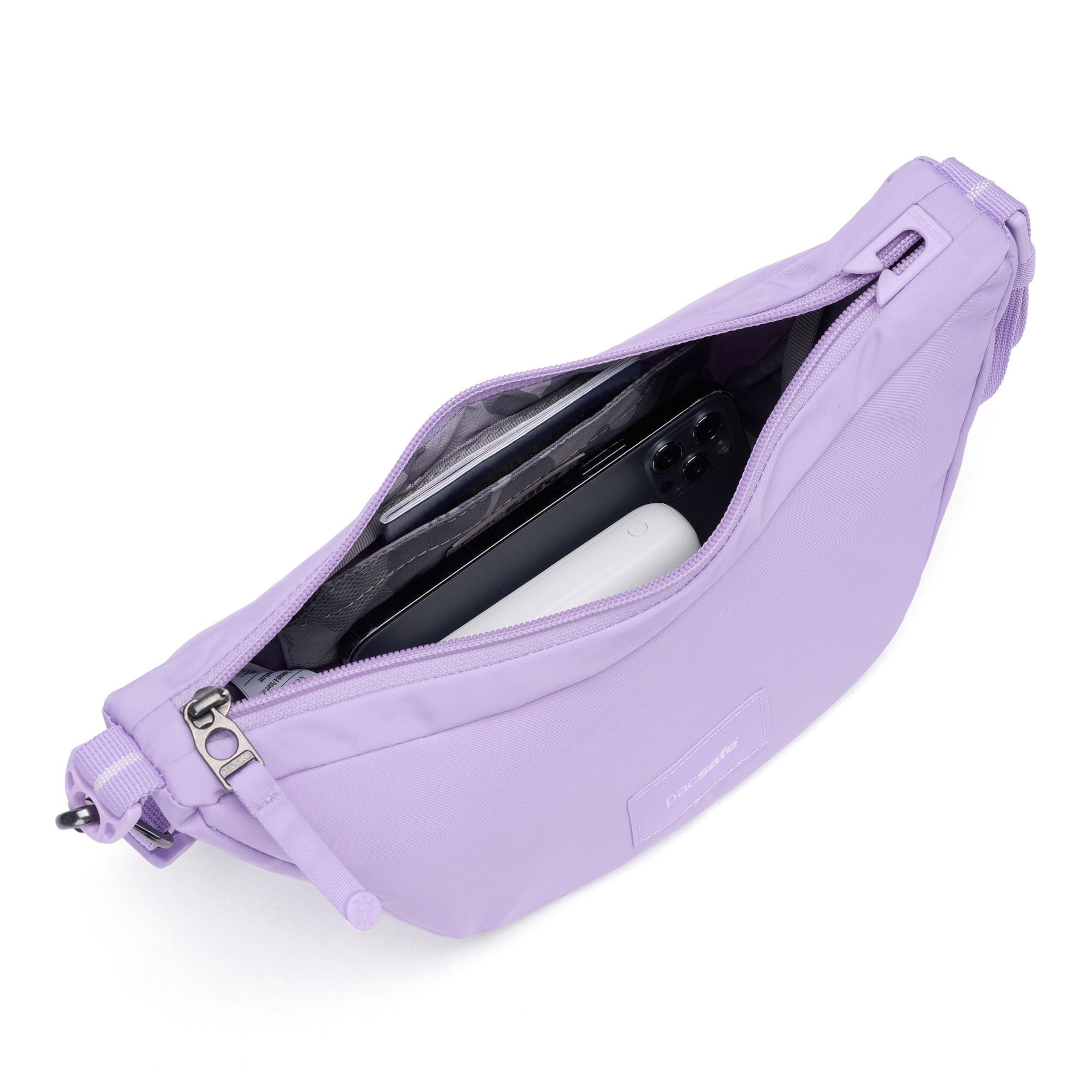 Pacsafe Umhängetasche 'GO Lunar' in Lila