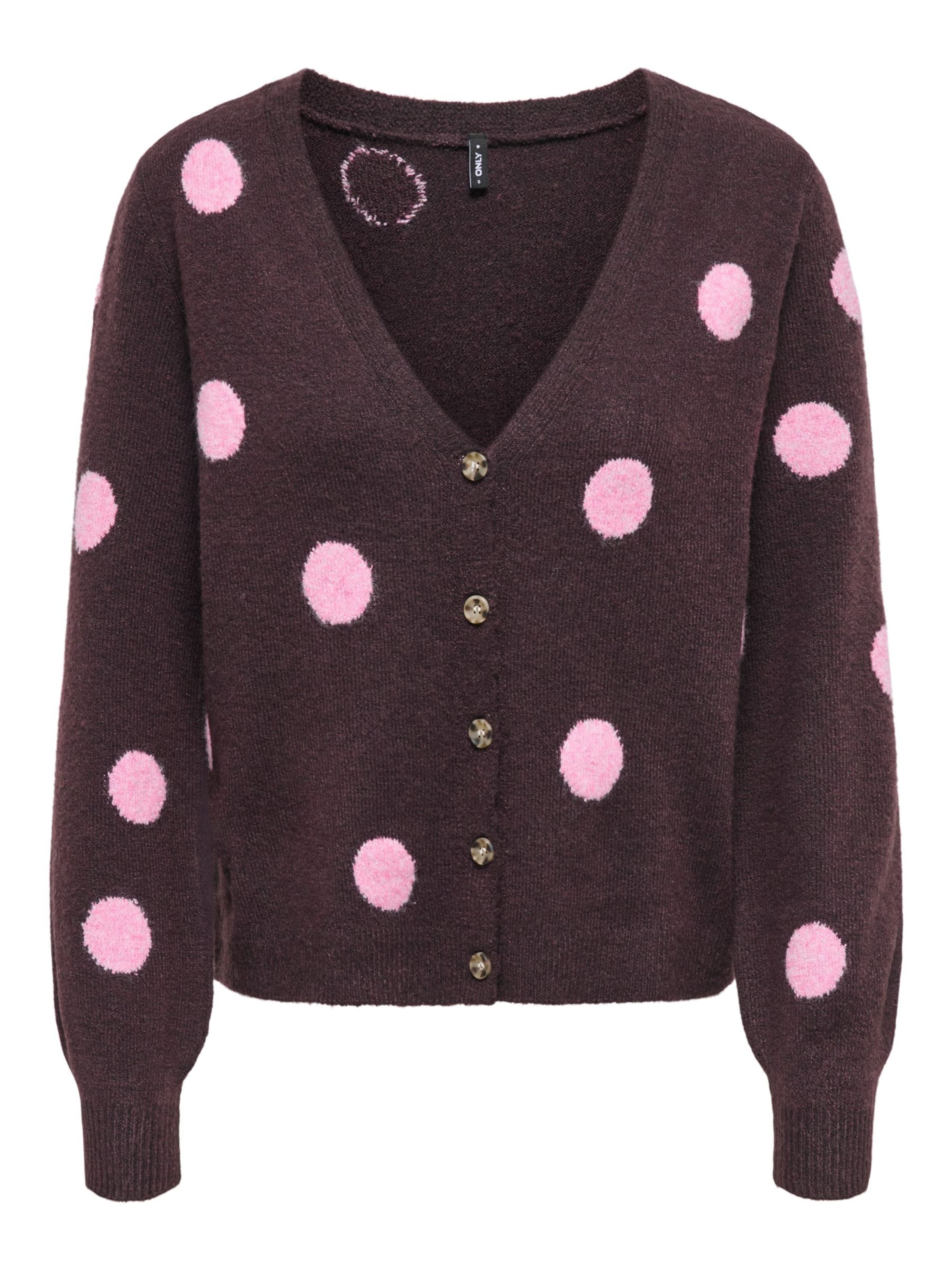ONLY Cardigan 'ONL Rica' en S en prune / violet chiné, Vue avec produit