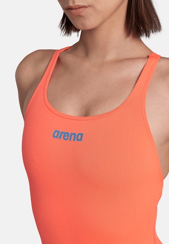 ARENA Bustier Sportbadeanzug 'TEAM PRO SOLID' in Orange