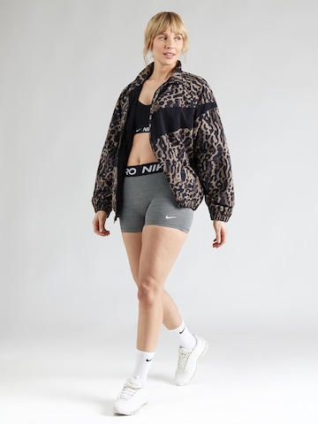 NIKE Skinny Športne hlače 'Pro 365' | siva barva