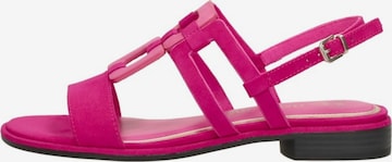 MARCO TOZZI Sandalen met riem 'Sandalen Plat' in Roze: voorkant