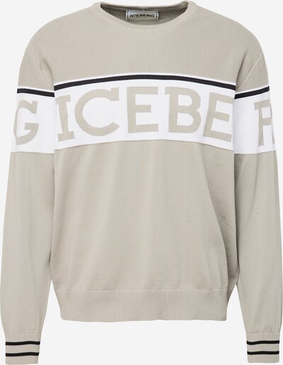 ICEBERG Pull-over en gris / noir / blanc, Vue avec produit