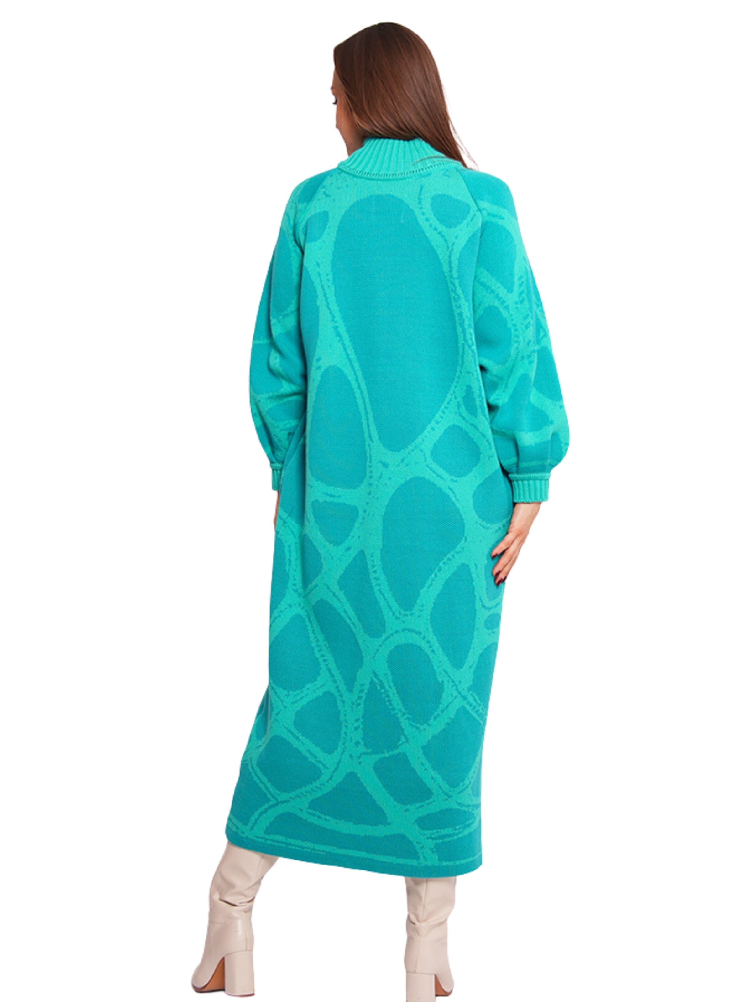 Csillag Zsuzsi - Abrigo de punto 'Bohemia' en verde