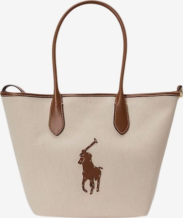 Cabas Ralph Lauren en beige : devant