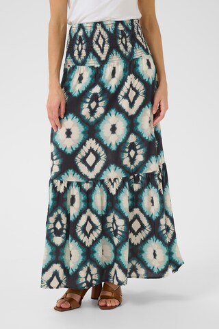 Cream Rok 'Tiah' in Blauw: voorkant