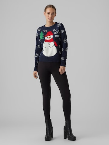 VERO MODA Pullover 'Snowman' in Blau