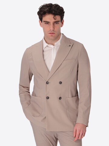 Coupe regular Veste de costume 'Sequoia' Distretto12 en beige : devant