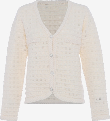 faina Knit cardigan in White: front