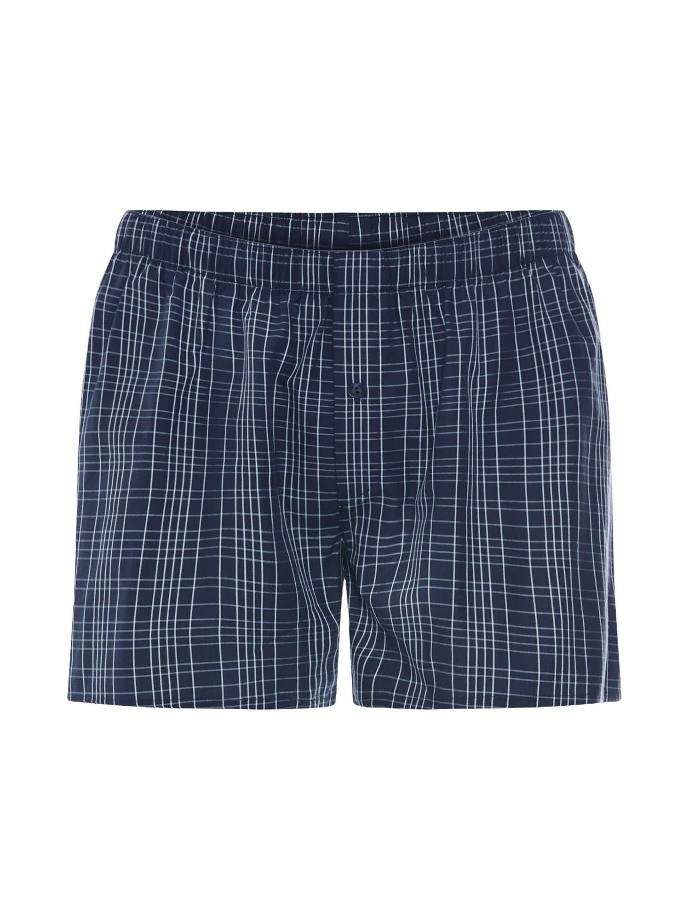 Hanro Boxershorts ' Fancy Woven ' in Blauw: voorkant