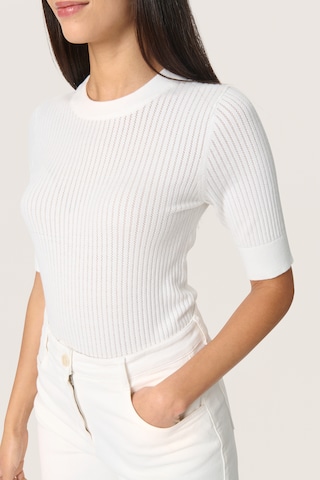 SOAKED IN LUXURY Pullover 'Spina' i hvid