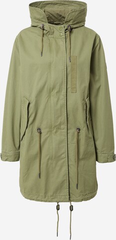 Parka de primăvară-toamnă de la Superdry pe verde: față