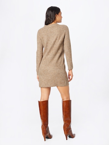 PIECES Knitted dress 'Ellen' in Brown