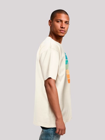 T-Shirt 'Alien Piece Sonnenuntergang' F4NT4STIC en beige