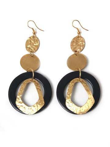 COLLEZIONE ALESSANDRO Earrings 'Nuria' in Black: front