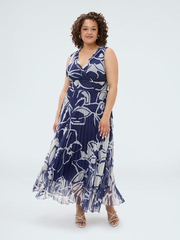 Fiorella Rubino - Vestido en azul: frente