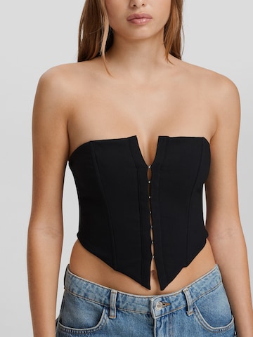 Bershka Top | črna barva