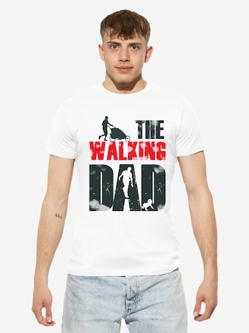 T-Shirt 'The Walking Dad' Cotton Prime en blanc : devant