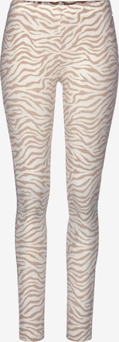 LASCANA Skinny Hosen 'LAS Natural Shades Leggi' in Beige: predná strana