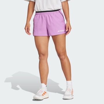 ADIDAS TERREX Regular Sportshorts in Lila: Vorderseite