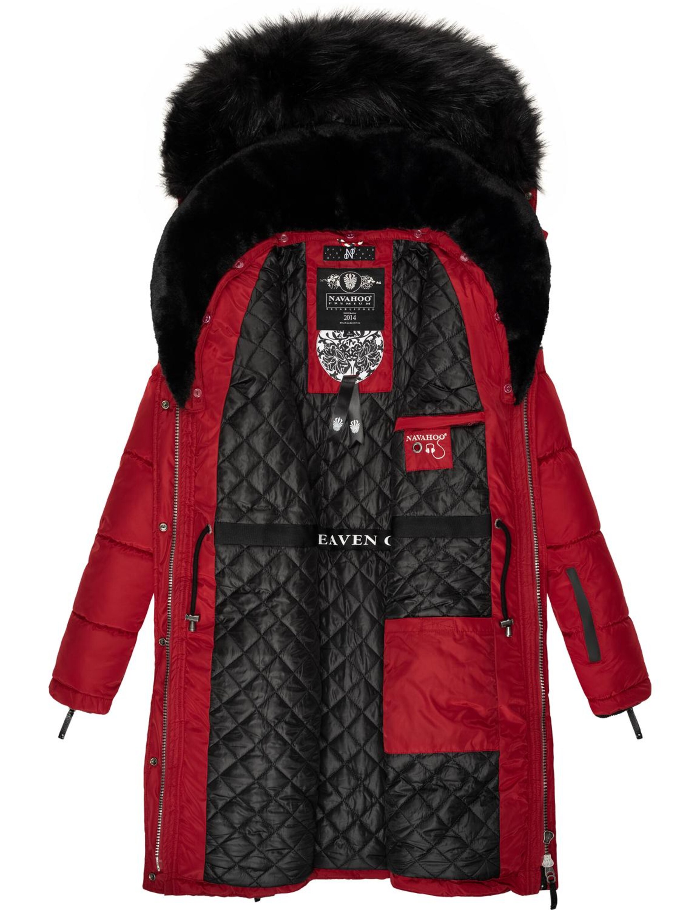 NAVAHOO Winter coat 'Sinja' in Red