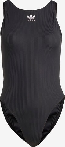 ADIDAS ORIGINALS Bustier Badeanzug 'Adicolor' in Schwarz: predná strana