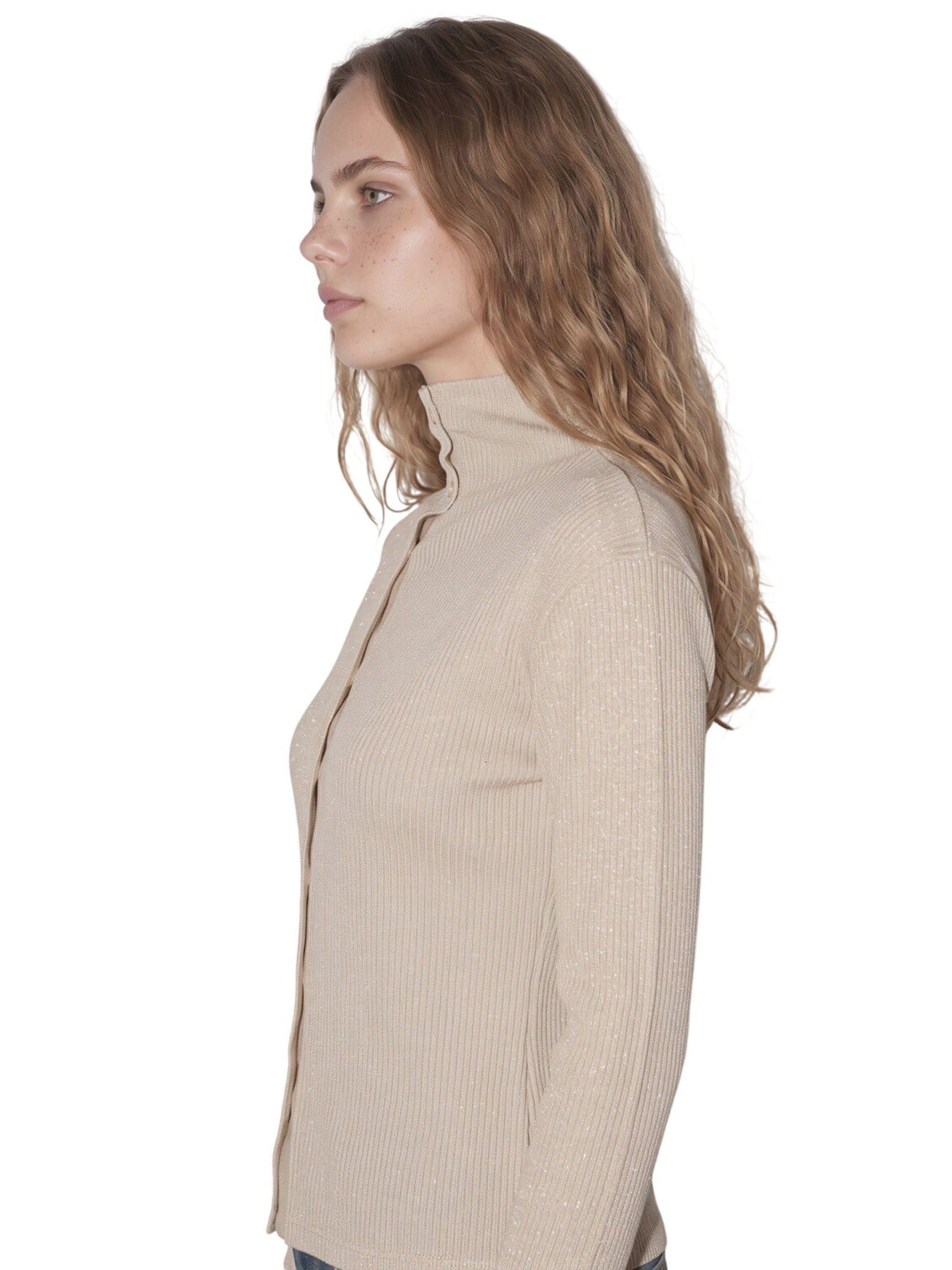 No Matter What Gebreid vest in Beige