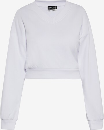 ROCKEASY Μπλούζα φούτερ σε λευκό: μπροστά