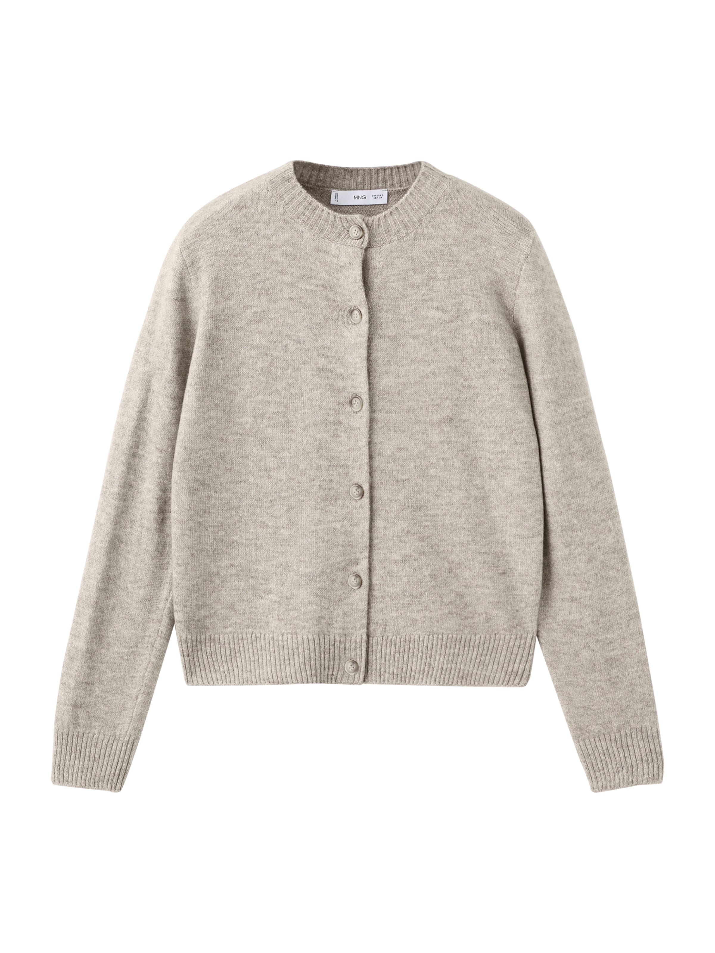 MANGO Kardigan 'Nekka' – šedá: přední strana