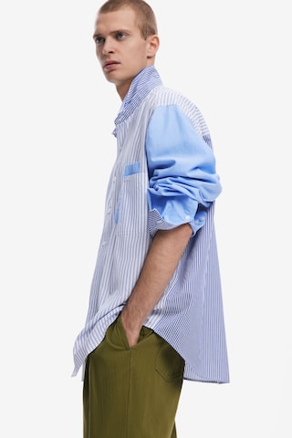 Desigual Классический крой Рубашка в Синий