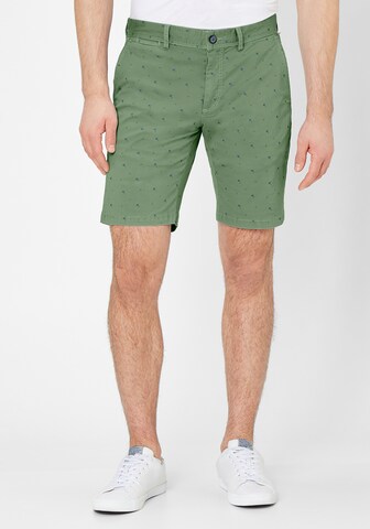 REDPOINT Slim fit Chino Pants in Green: front