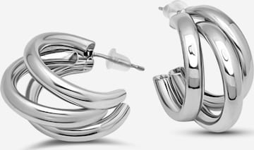 Pure Schmuck Earrings 'Triple' in Silver: front