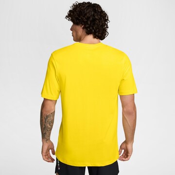 NIKE Performance Shirt 'Trail Logo' in Yellow