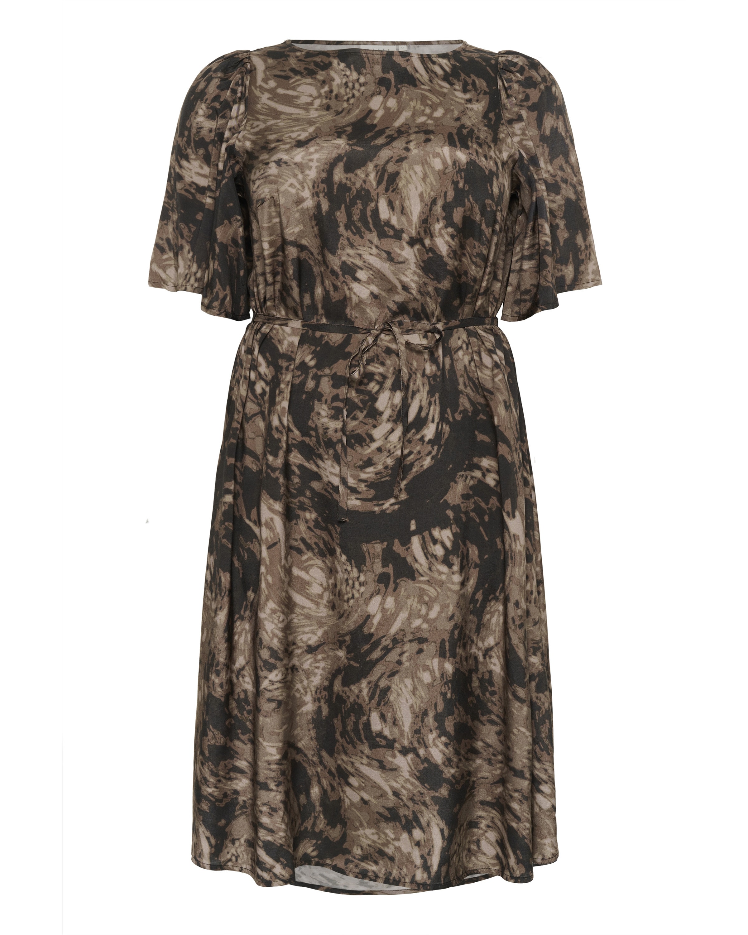 KAFFE CURVE Jurk 'Jamia' in Bruin: voorkant