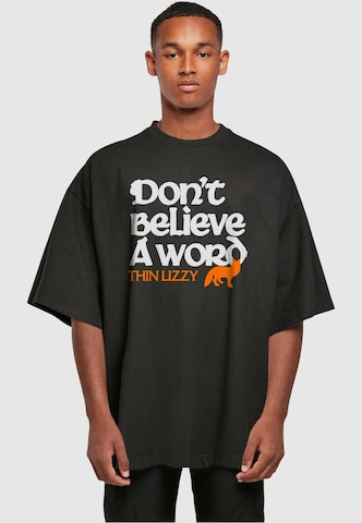 Merchcode Shirt 'Thin Lizzy - Dont Believe A Word Fox' in Black: front