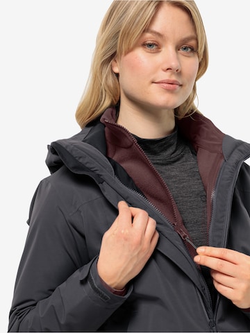 JACK WOLFSKIN Athletic Fleece Jacket 'Moonrise' in Red