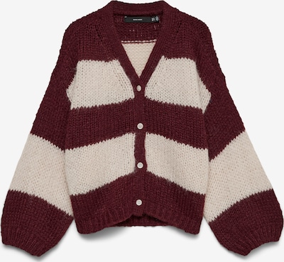 VERO MODA Neuletakki 'VMMAYBE' koossa XS värissä karmiininpunaine / valkoinen, Tuotenäkymä
