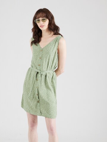 VERO MODA Jurk 'BUMPY' in Groen: voorkant