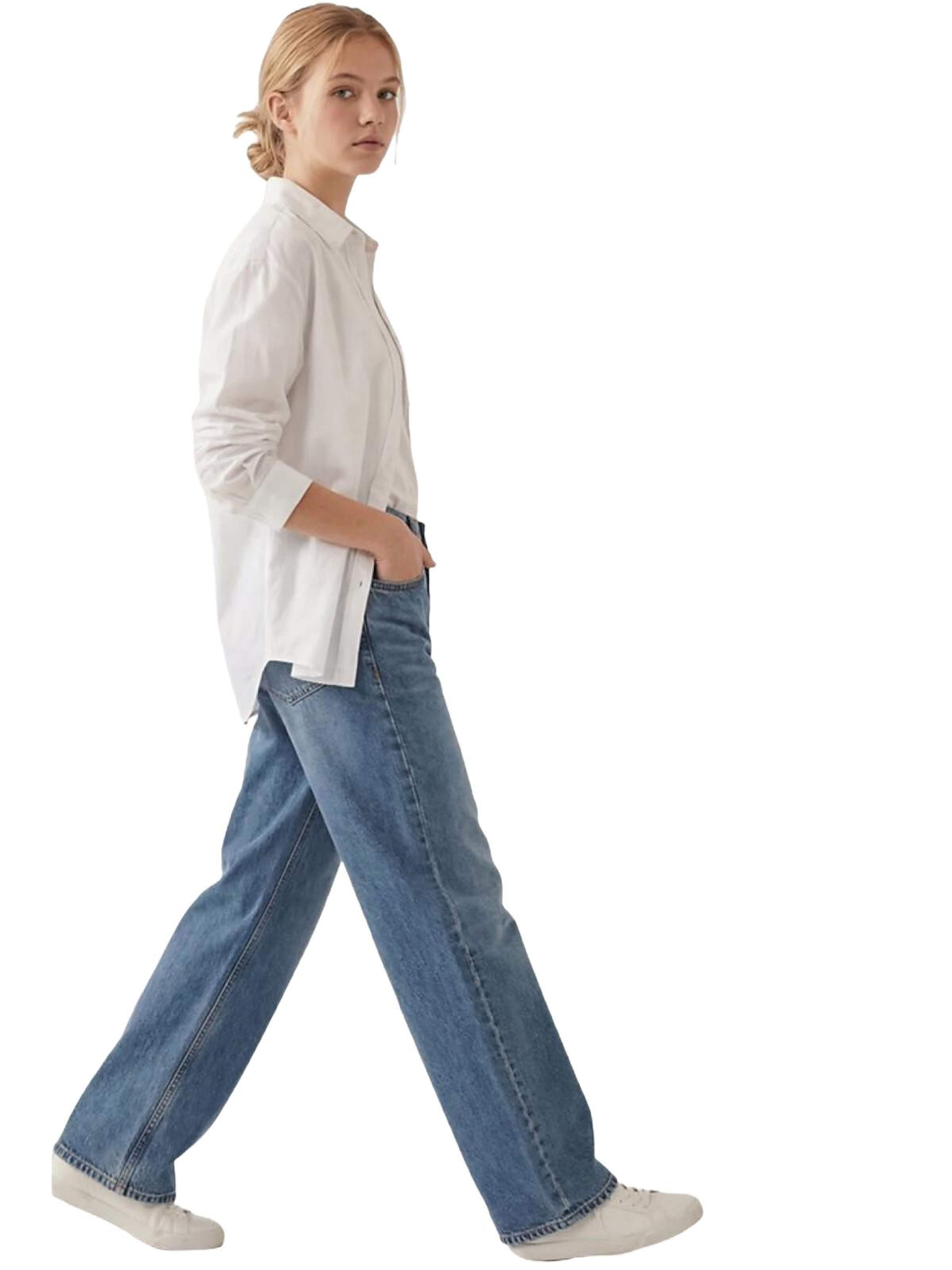 LTB Jeans - Ropa ancha Vaquero 'LTB Jeans Damen Larrie Tapered Baggy Mid Waist Jeanshose' en azul
