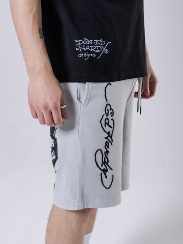 Ed Hardy T-Shirt 'Drags-Back' in Schwarz