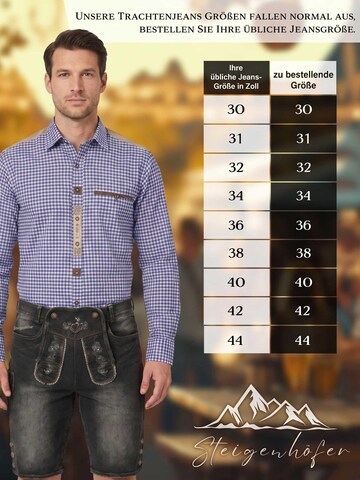Steigenhöfer Regular Traditional Pants 'Jeans Leonard' in Black