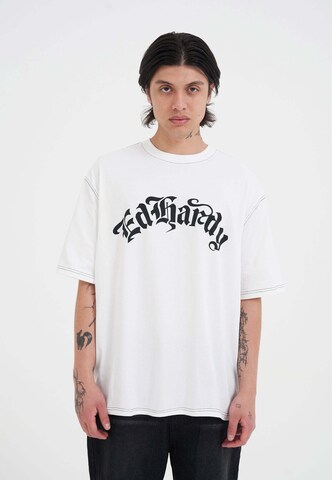 Ed Hardy Shirt 'Black Widow' in White: front