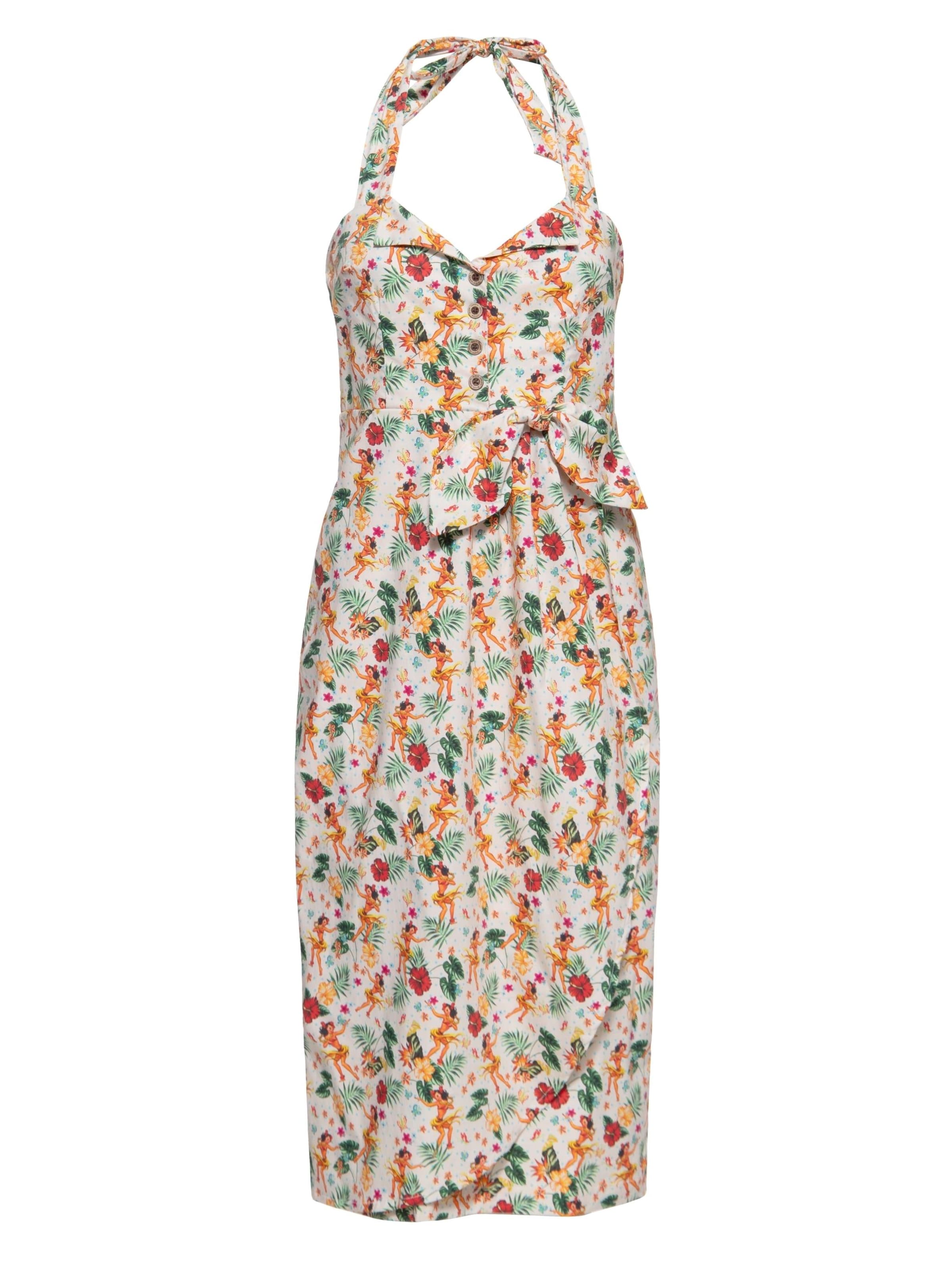 Queen Kerosin Summer Dress 'Hula Girls' in Beige, Item view