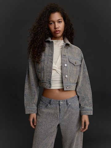 Bershka Between-season jacket in Blue: front