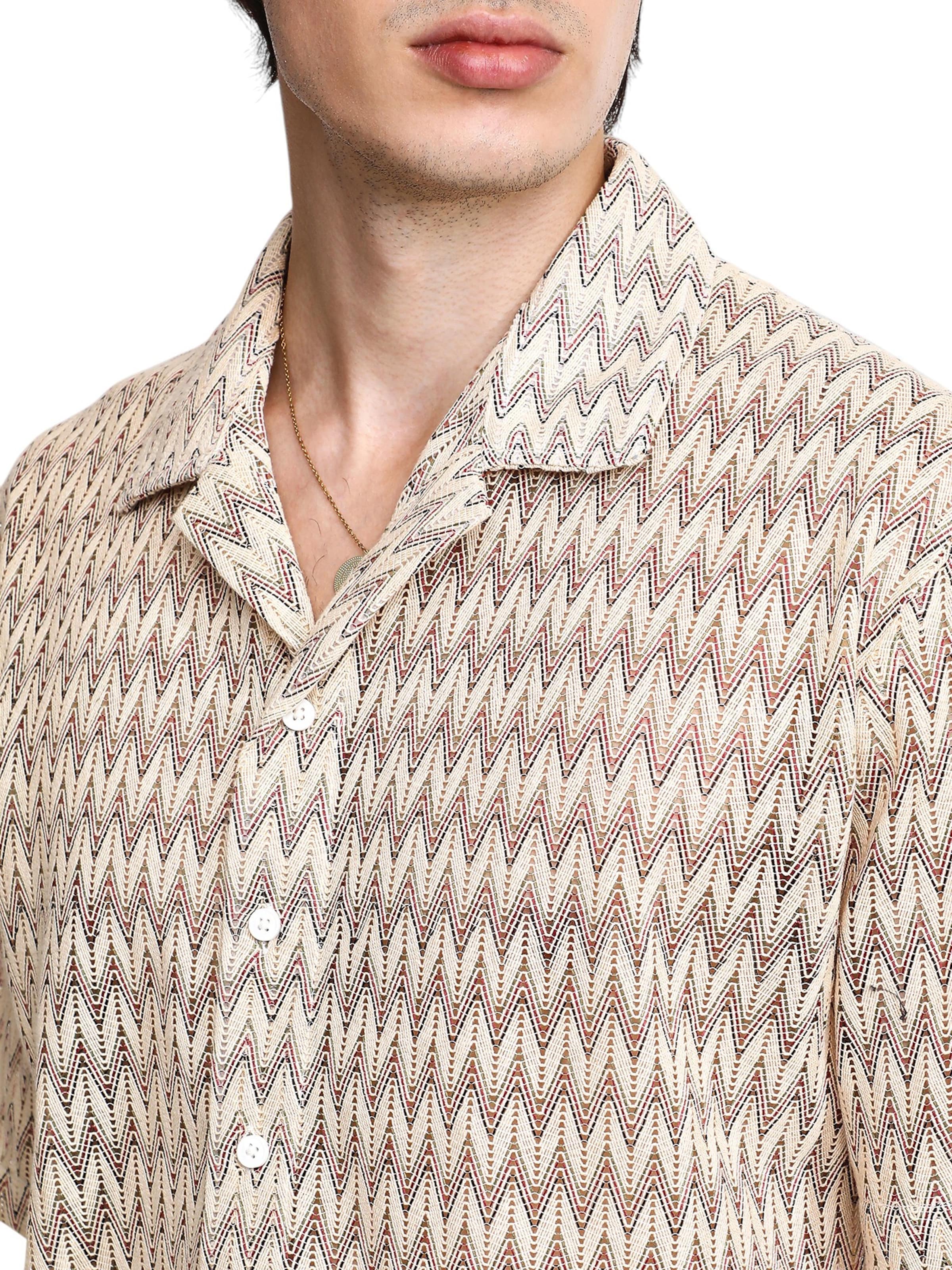 Campus Sutra Regular fit Πουκάμισο 'Toya' σε μπεζ