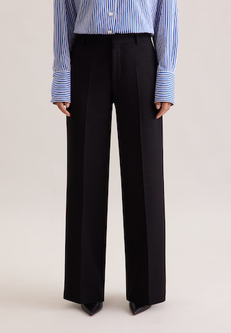 Wide Leg Pantalon à plis SEIDENSTICKER en noir : devant