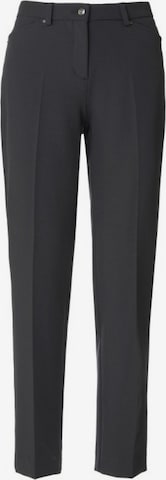 Anna Montana Slim fit Pleated Pants in Black: front