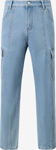 Youthup Loose fit Cargo Jeans in Blue: front