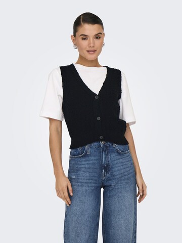 ONLY Gebreide bodywarmer 'ONLAlvilda' in Zwart: voorkant
